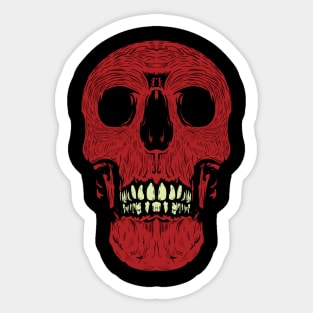 skull red Sticker